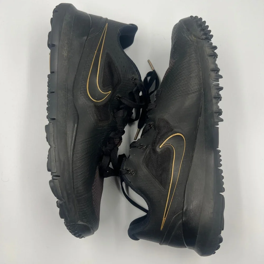 Nike Mens Tiger Woods TW 14 Limited Golf Shoes Size 13 Black and Gold 652627-002